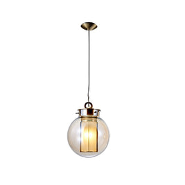 Amber Glass Pendant Light, Post-Modern