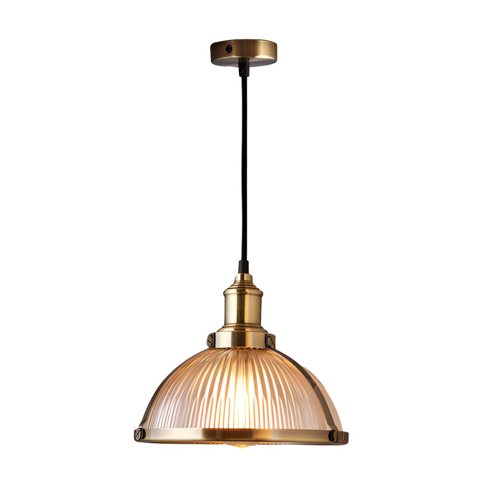 Striped Glass Pendant Light, 40W Tungsten