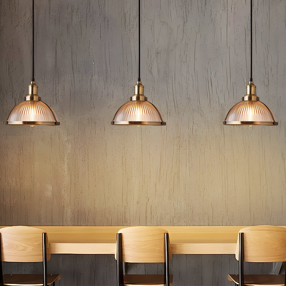 Striped Glass Pendant Light, 40W Tungsten