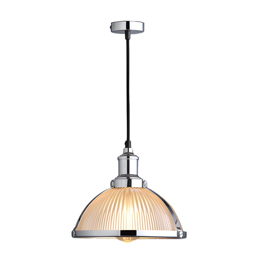 Striped Glass Pendant Light, 40W Tungsten