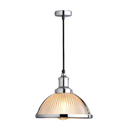 Striped Glass Pendant Light, 40W Tungsten