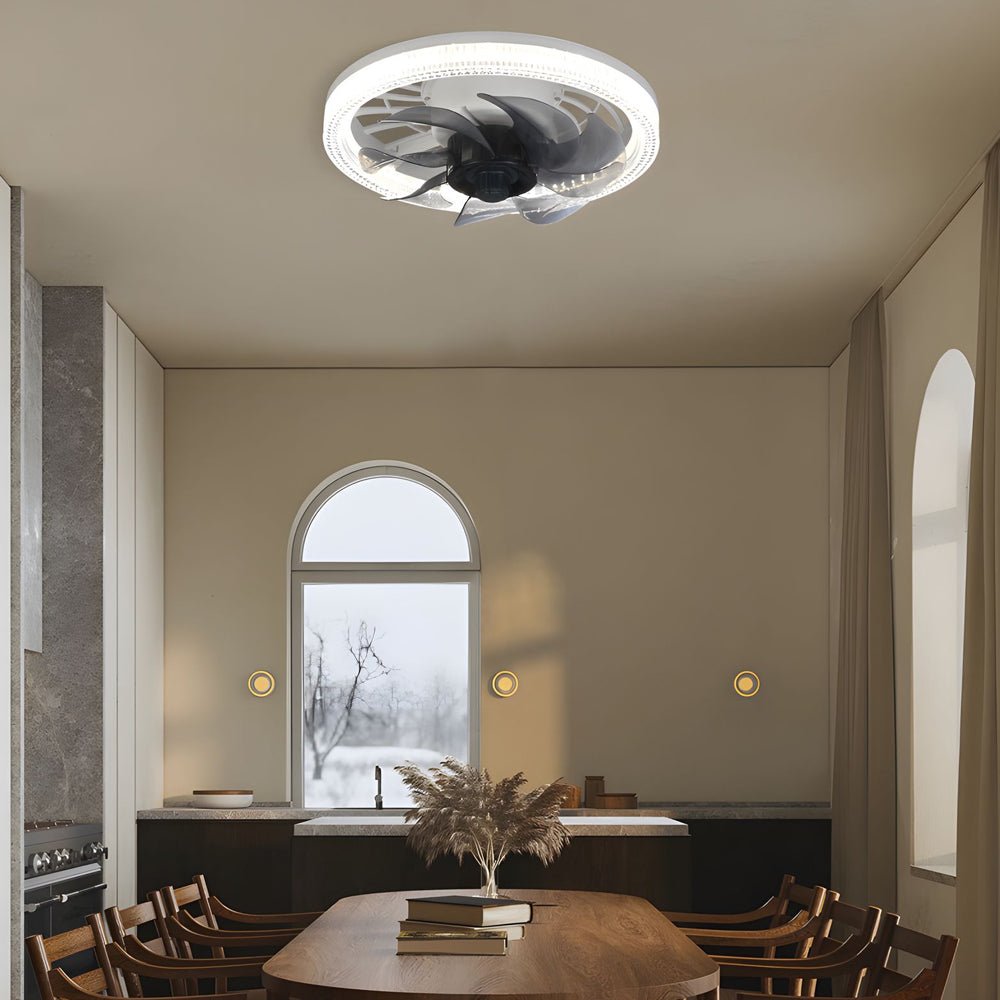 12.2" Low-Profile 7-Blade LED Ceiling Fan