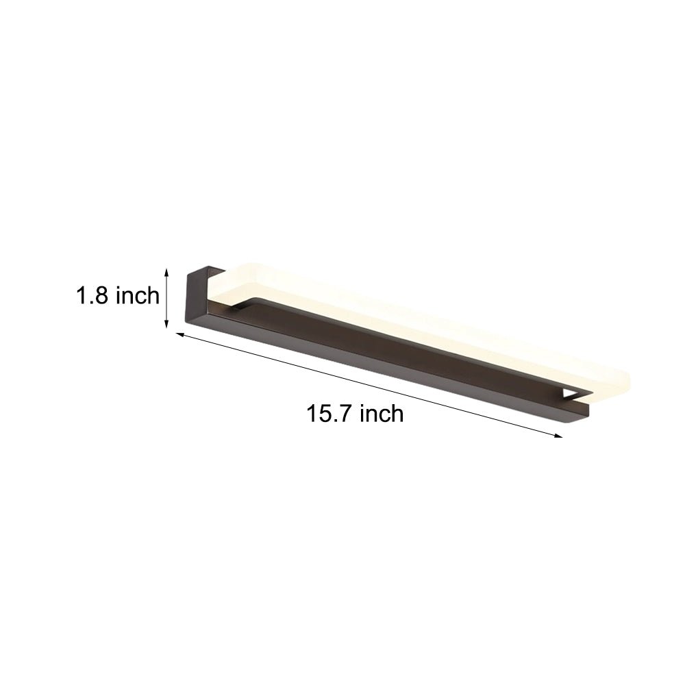15.74" Linear LED Vanity Light, Black Mesh Filter