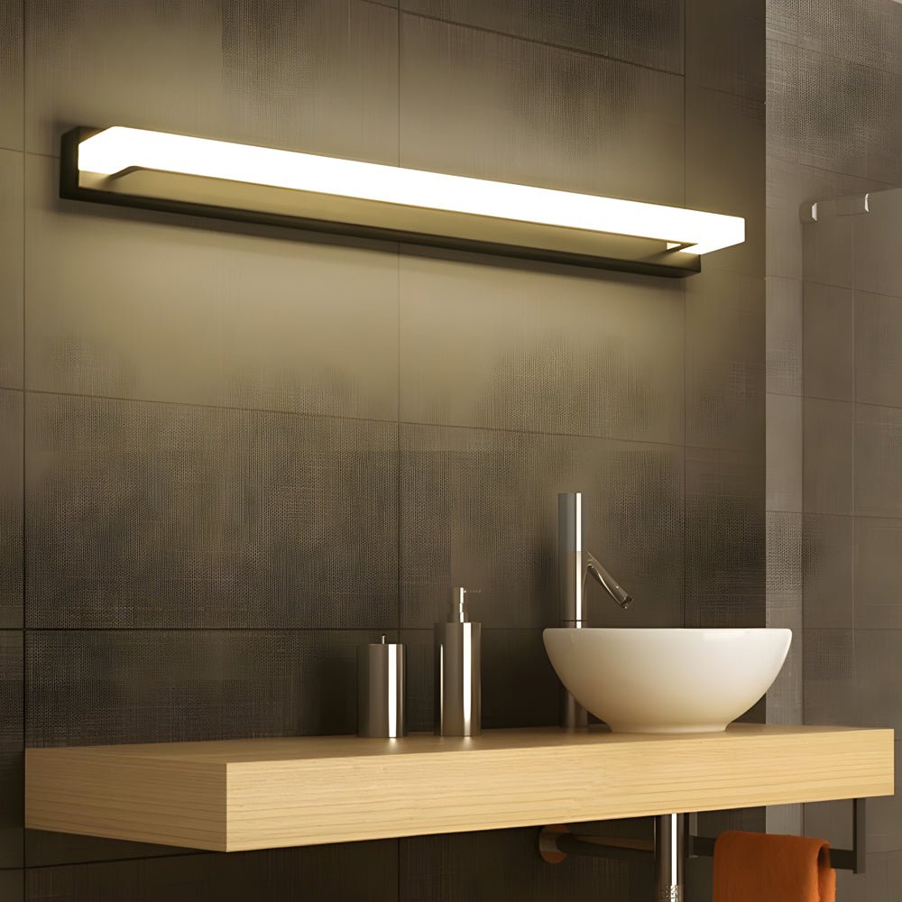 15.74" Linear LED Vanity Light, Black Mesh Filter