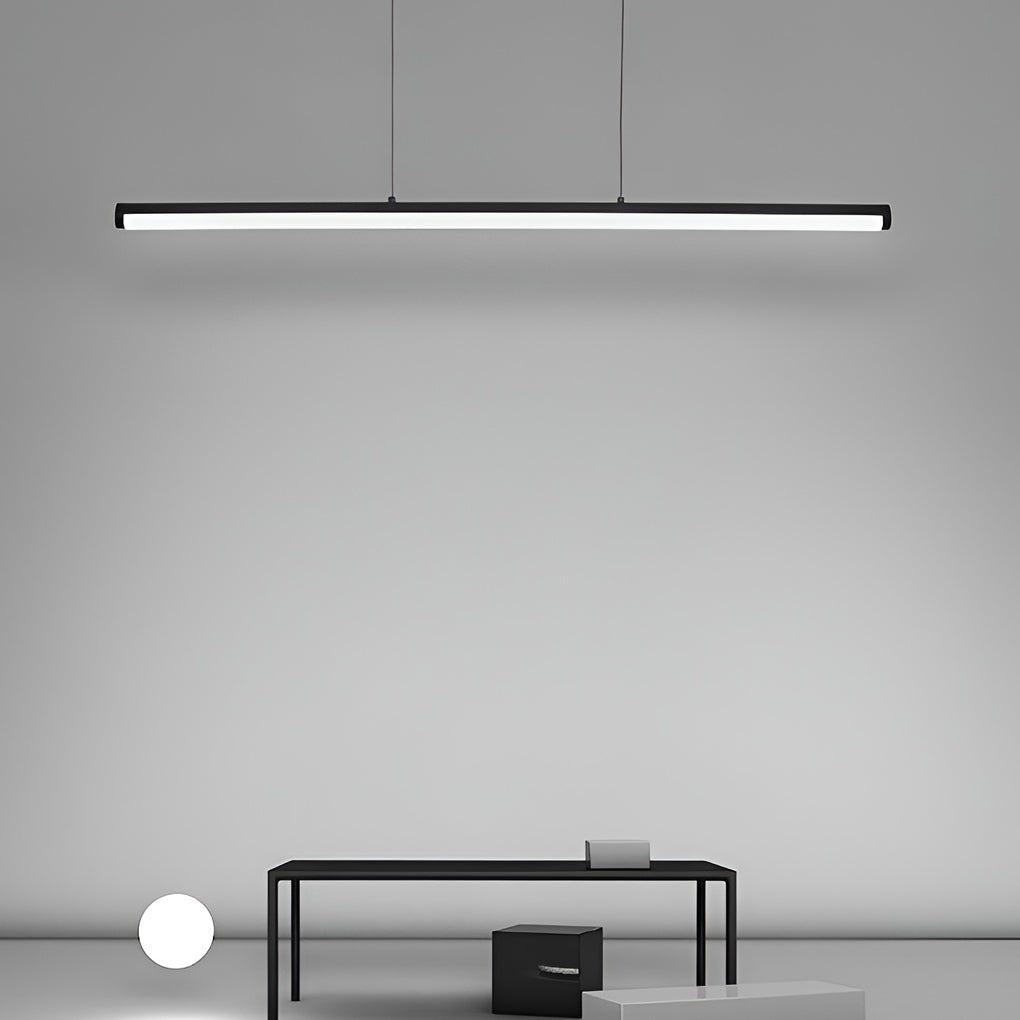 16" Rectangular Matte Black Pendant Light