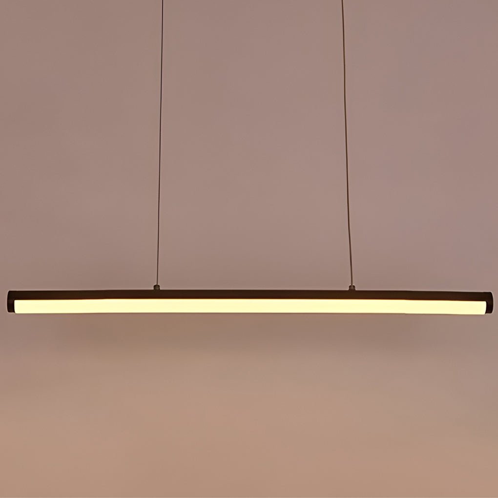 16" Rectangular Matte Black Pendant Light
