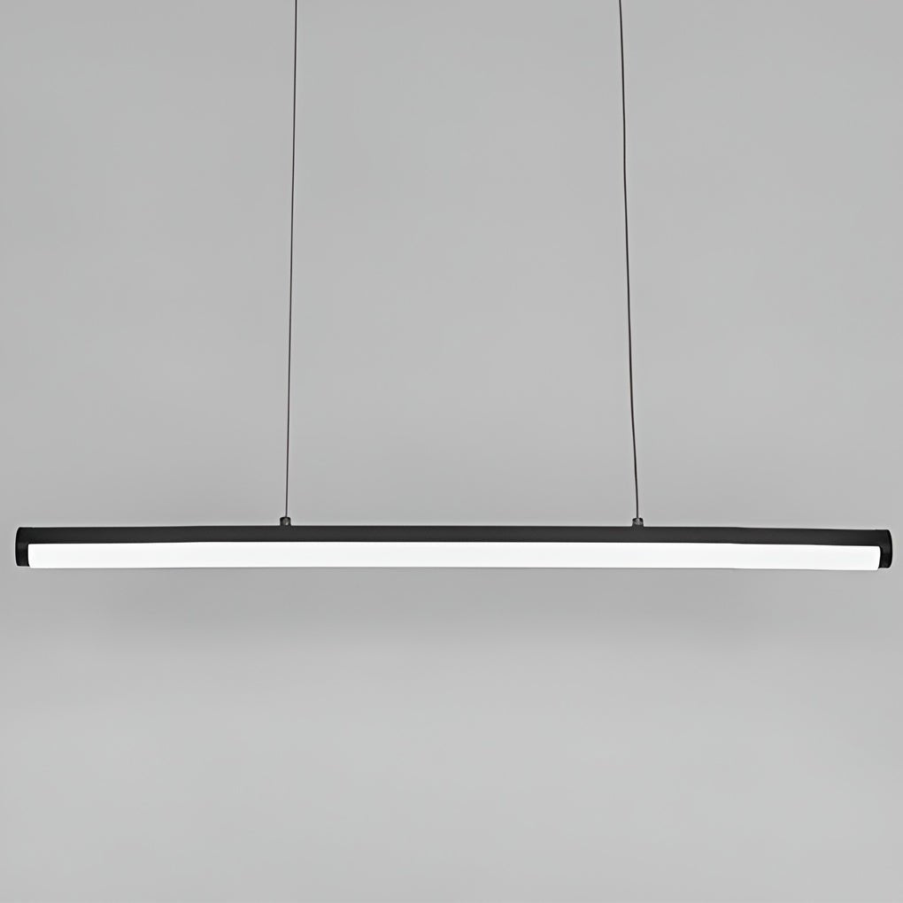 16" Rectangular Matte Black Pendant Light