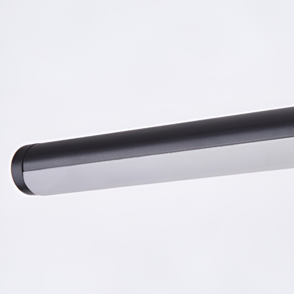 16" Rectangular Matte Black Pendant Light