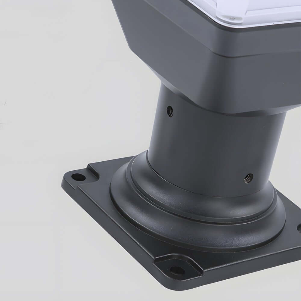 17.9" Black Square Solar Pier Post Light