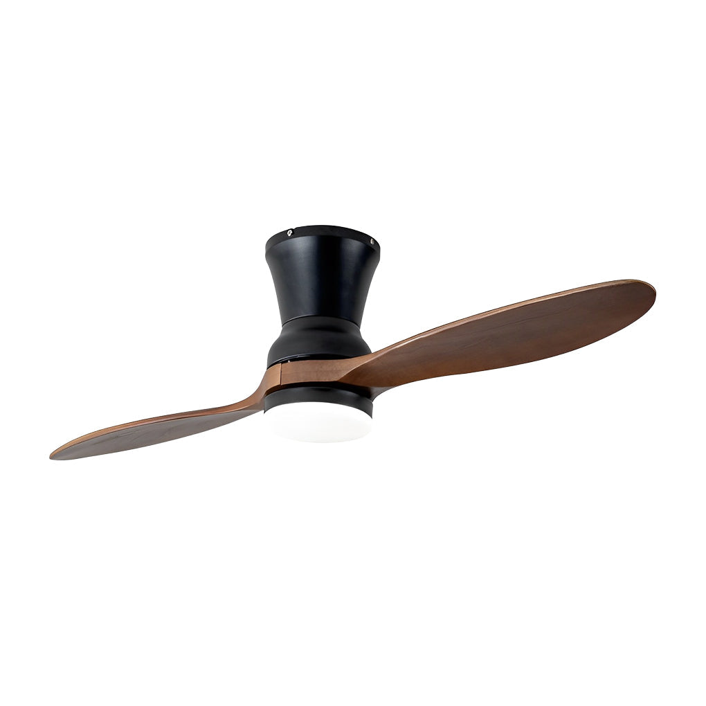 Wood Blade LED Ceiling Fan with Remote