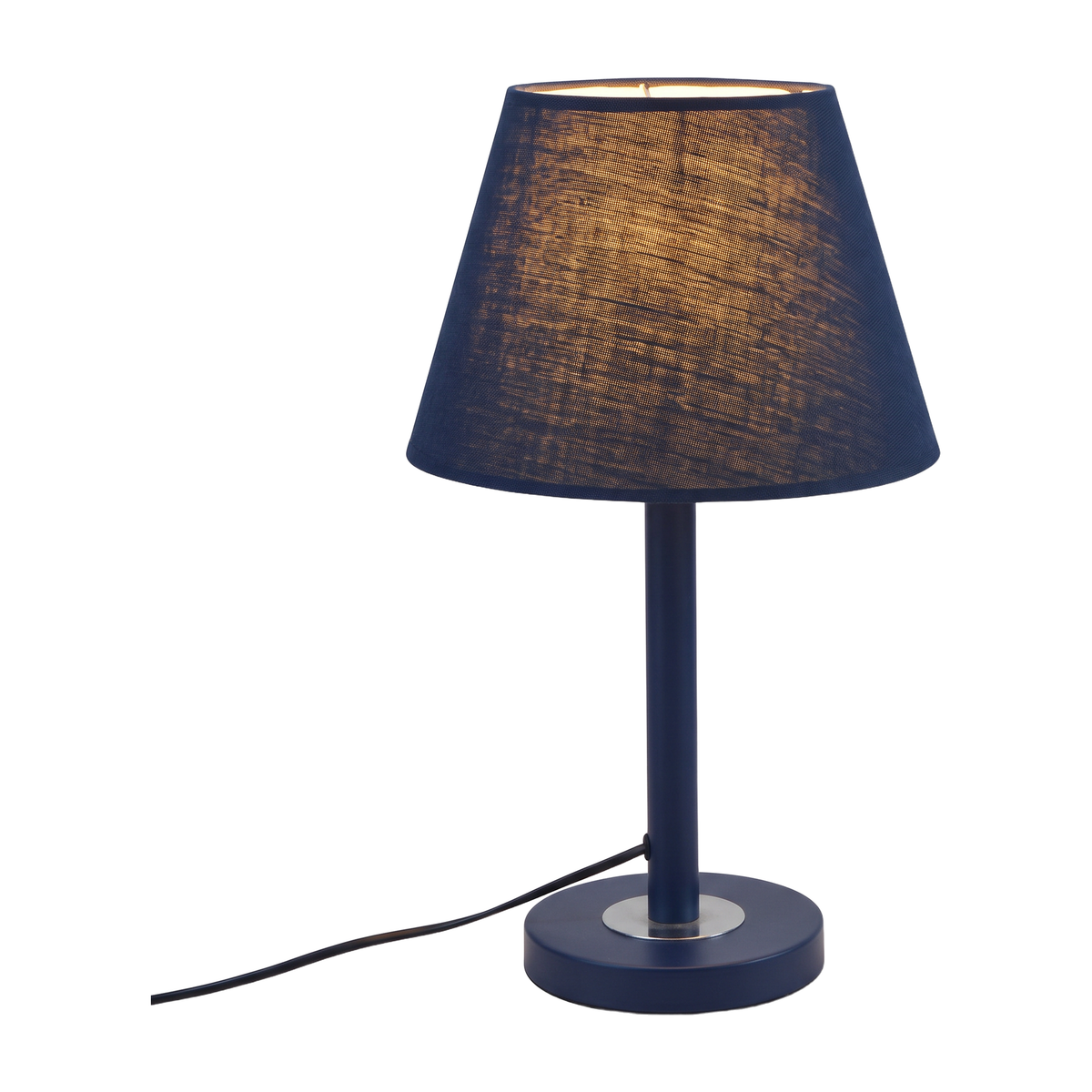 Modern Dark Blue Tapered Night Light Lamp for Bedroom Reading