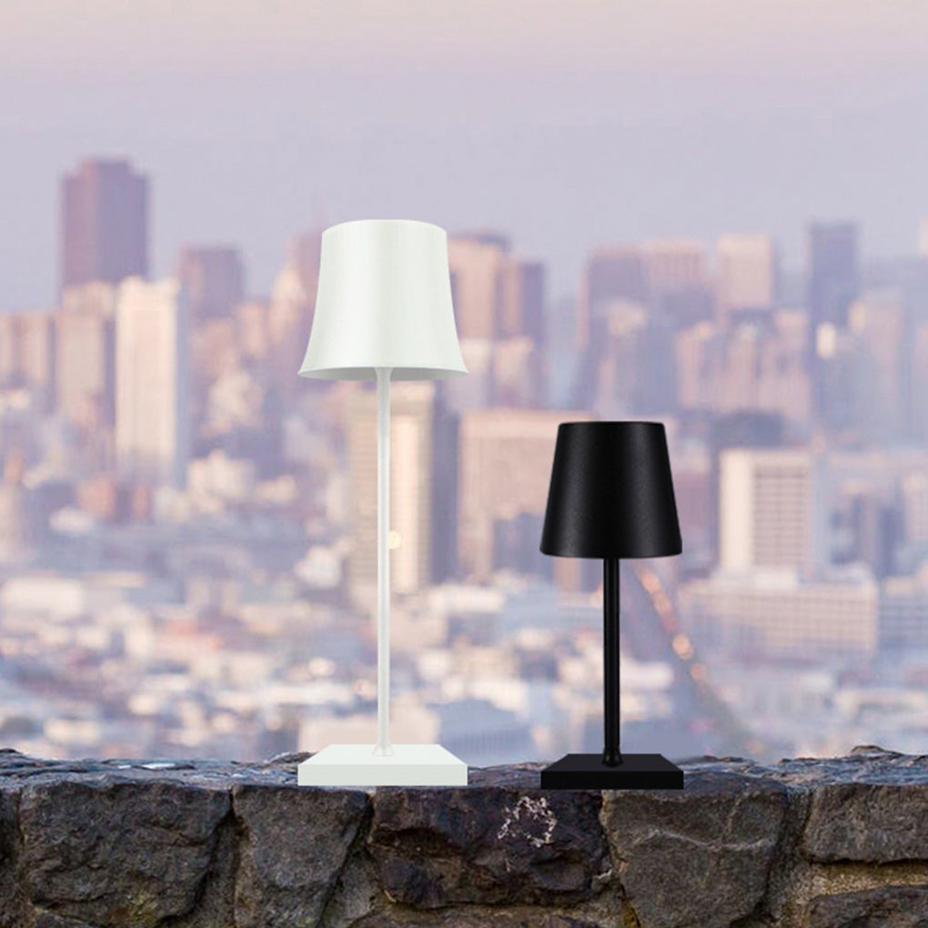 15" Cordless Modern Metal Table Lamp
