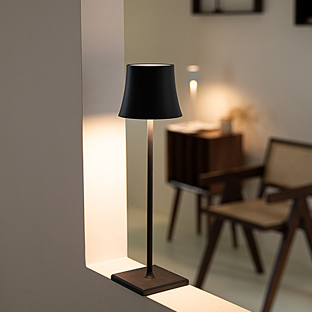 15" Cordless Modern Metal Table Lamp
