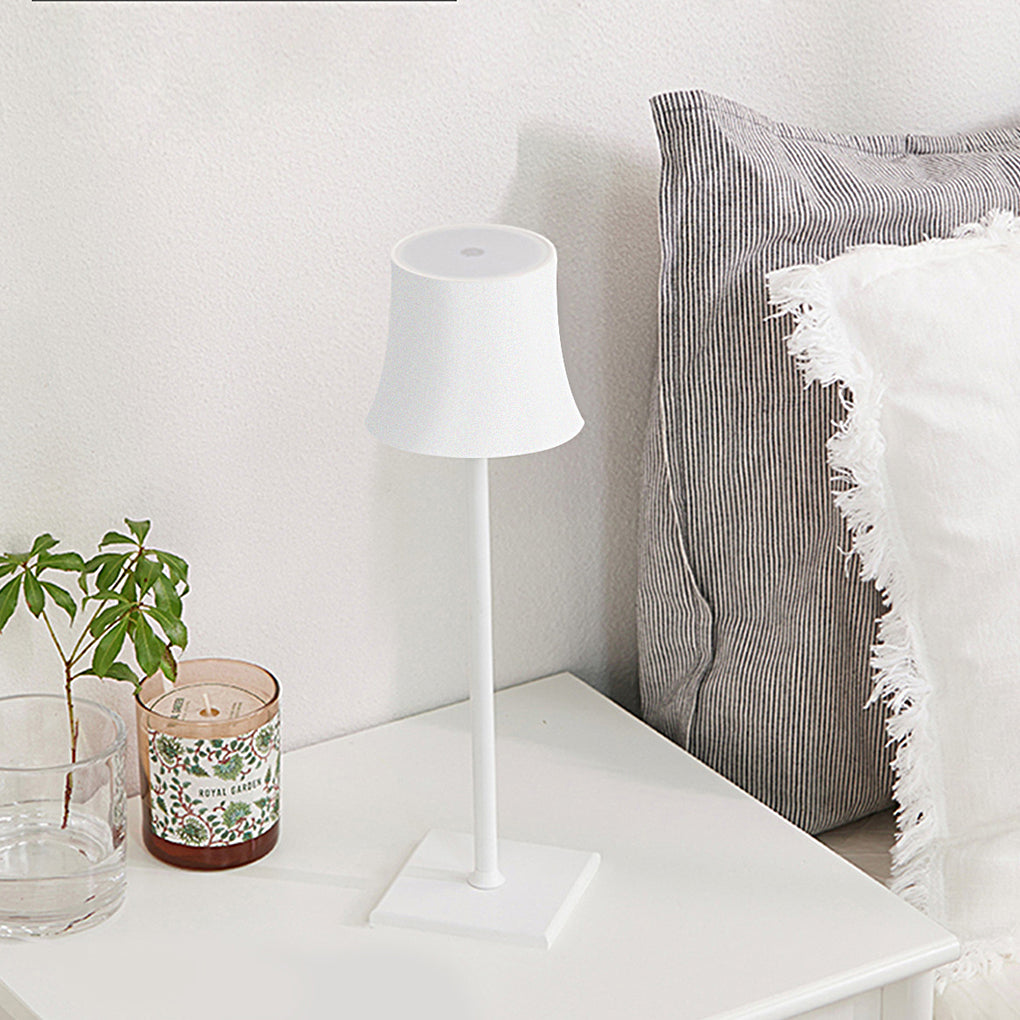 15" Cordless Modern Metal Table Lamp