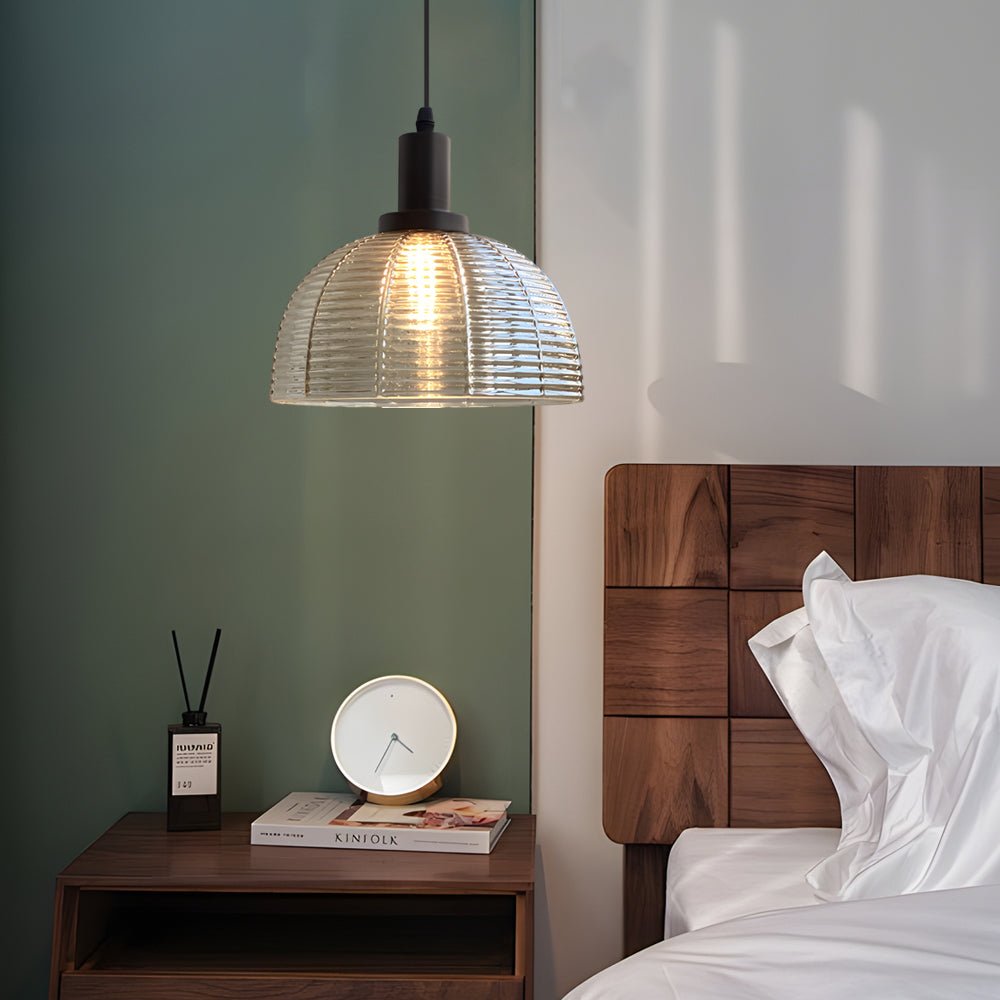 9.44 in. Glass Dome Pendant Light, Vintage