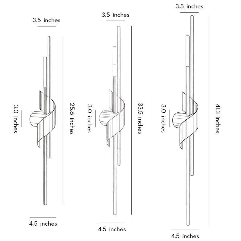 Italian Copper Linear Wall Sconce