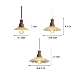Wabi Sabi Wood & Glass Pendant Light
