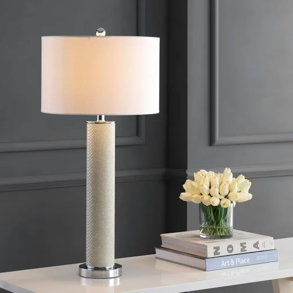 Snakeskin Texture Table Lamp Set