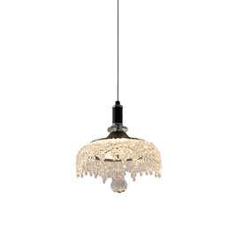 Acrylic Bowl Pendant Light, Dimmable Black