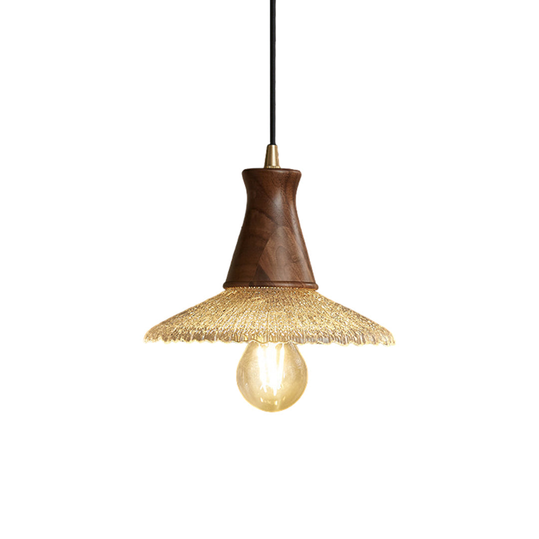Wabi Sabi Wood & Glass Pendant Light