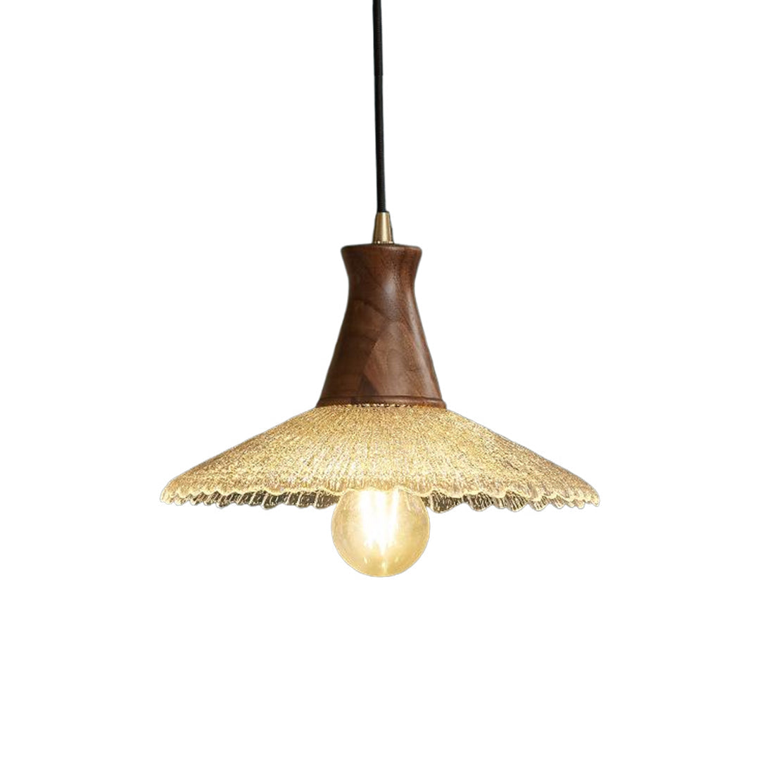 Wabi Sabi Wood & Glass Pendant Light
