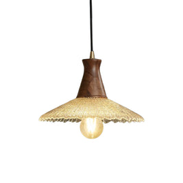 Wabi Sabi Wood & Glass Pendant Light