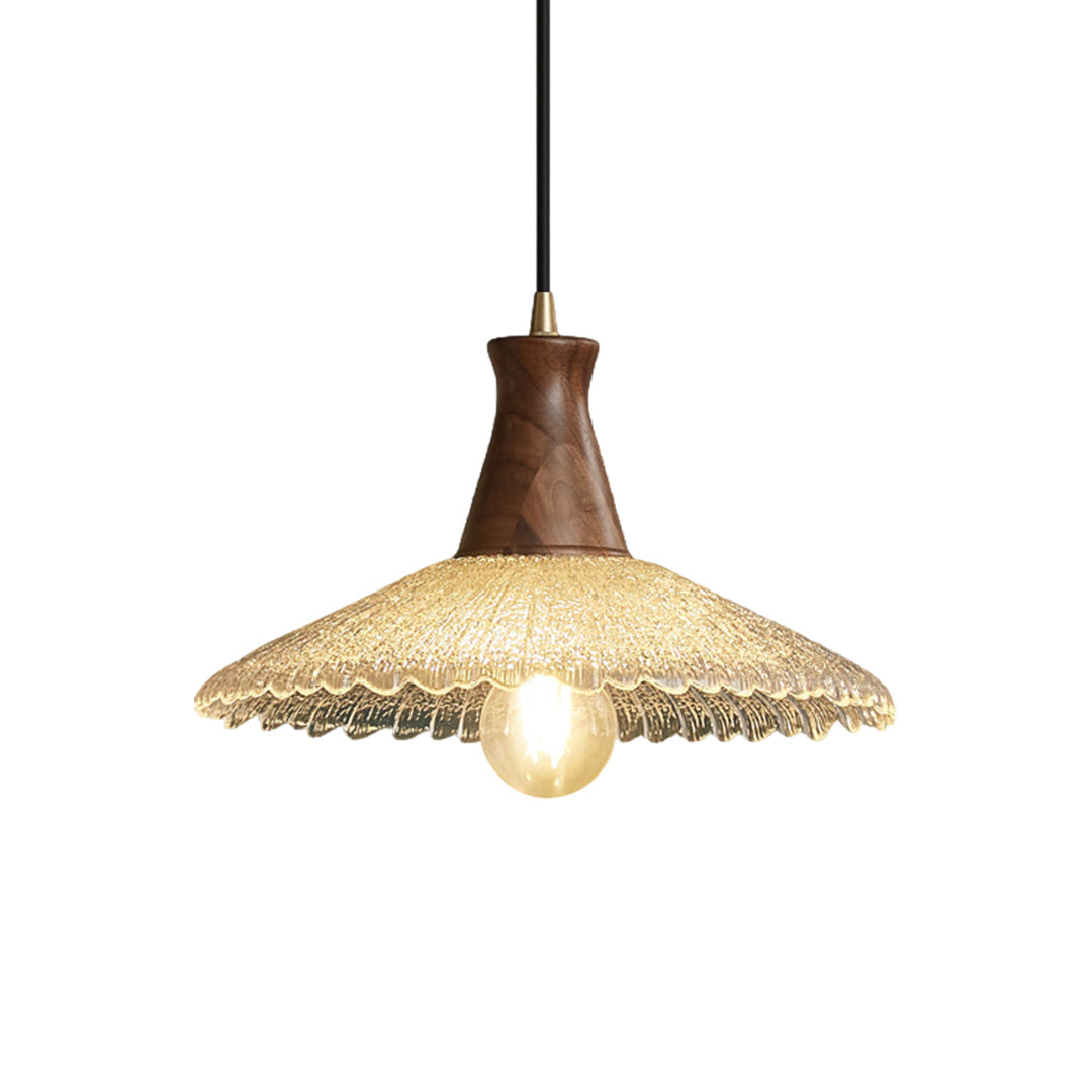 Wabi Sabi Wood & Glass Pendant Light