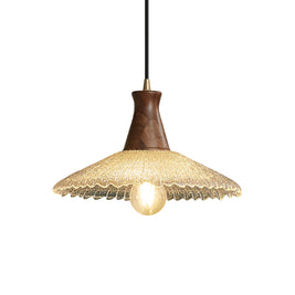 Wabi Sabi Wood & Glass Pendant Light