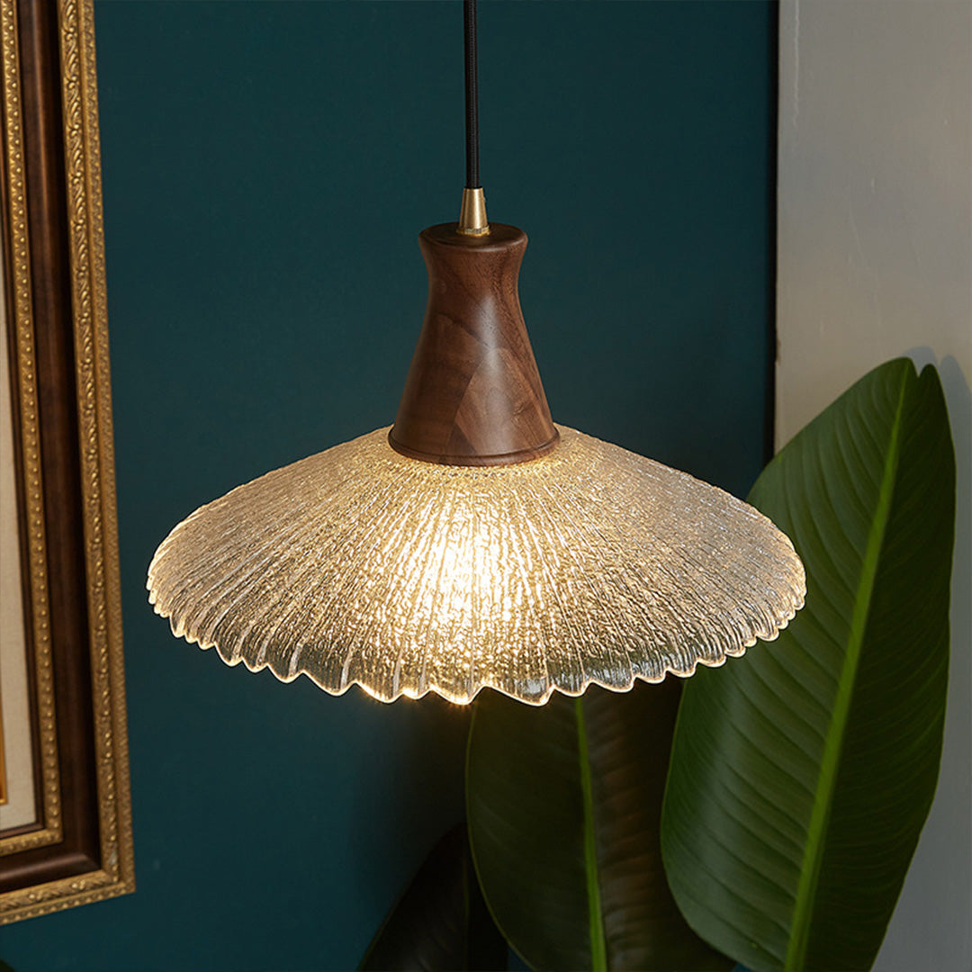 Wabi Sabi Wood & Glass Pendant Light