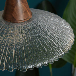 Wabi Sabi Wood & Glass Pendant Light