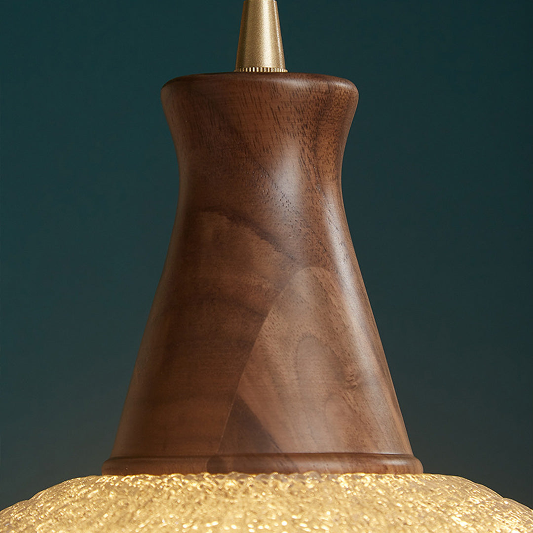 Wabi Sabi Wood & Glass Pendant Light