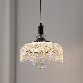 Acrylic Bowl Pendant Light, Dimmable Black