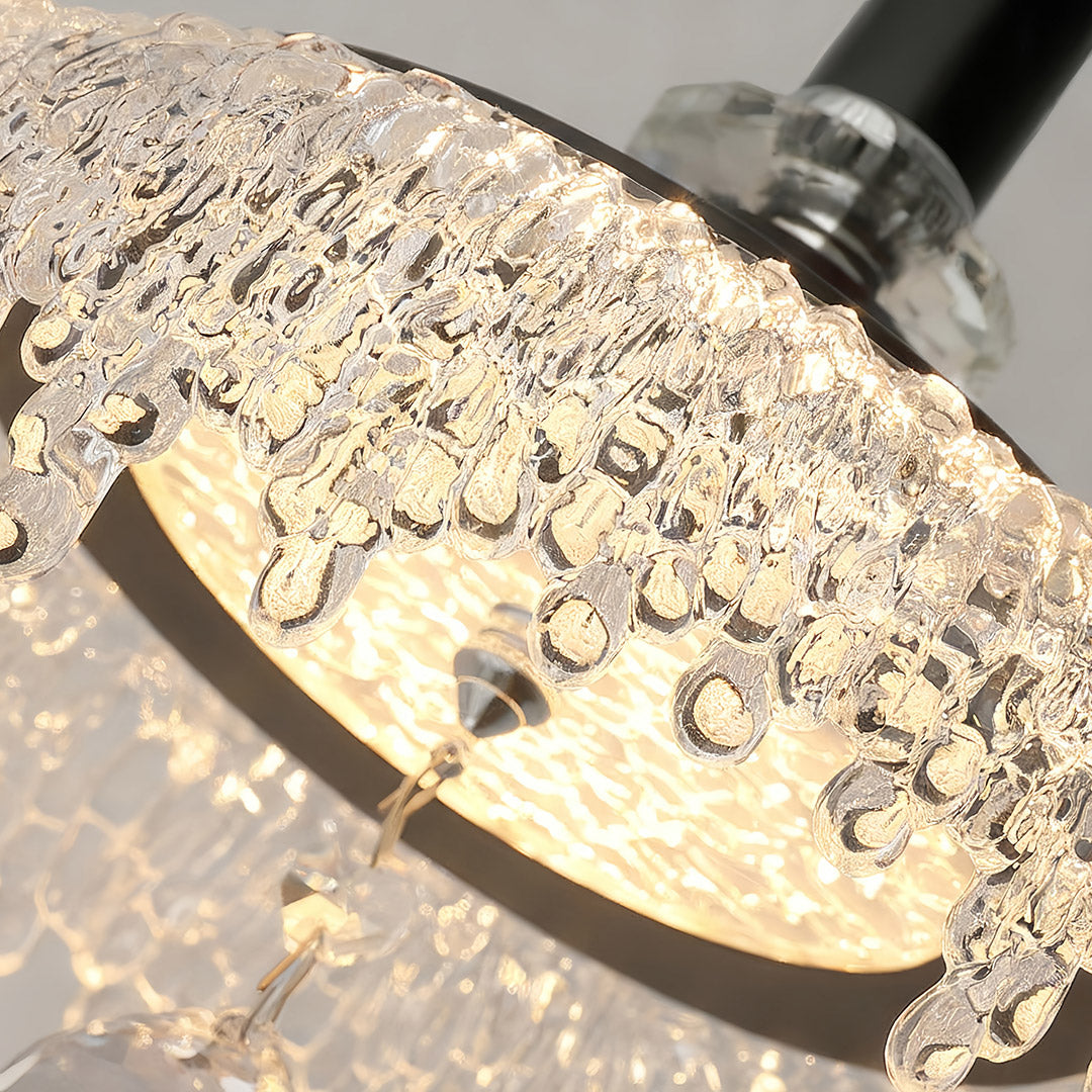 Acrylic Bowl Pendant Light, Dimmable Black