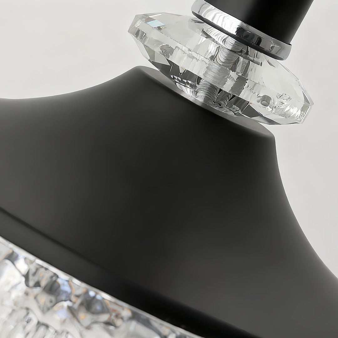 Acrylic Bowl Pendant Light, Dimmable Black