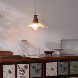 Wabi Sabi Wood & Glass Pendant Light