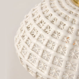 Ceramic Semi Globe Pendant Light, Copper