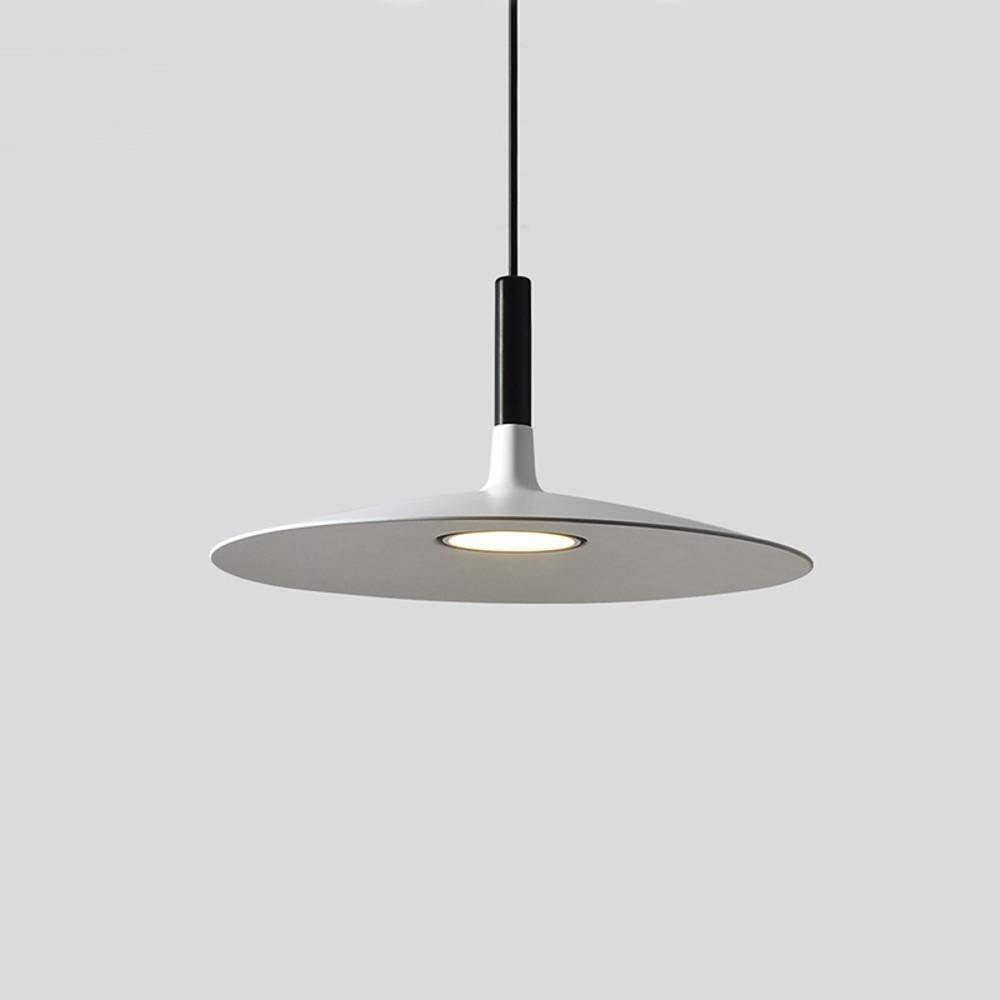 Flat Circular Pendant Light in 5 Colors