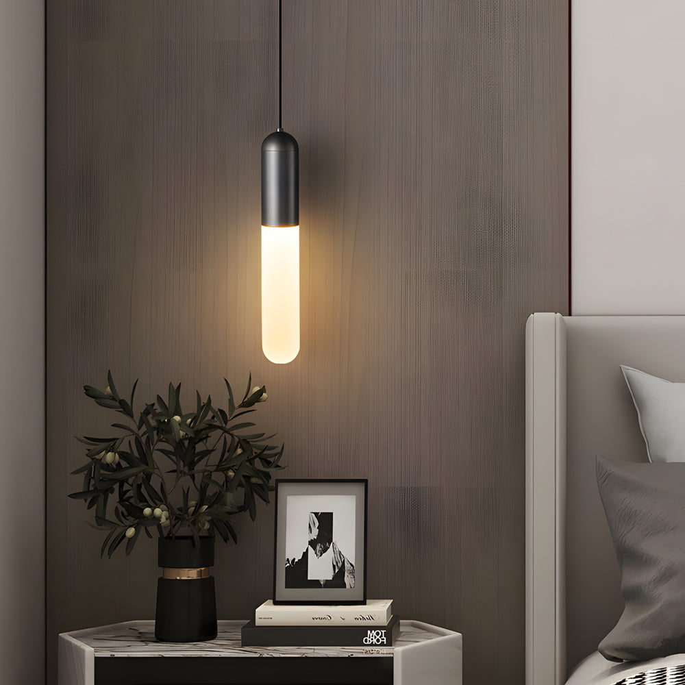 Long Copper Pendant Light, 3-Step Dimming