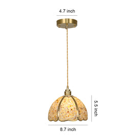 Small Crystal Dome Pendant Light, Dimmable