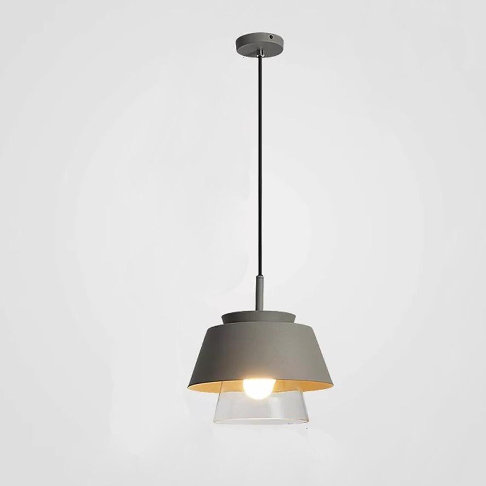 Traditional Glass & Metal Pendant Light