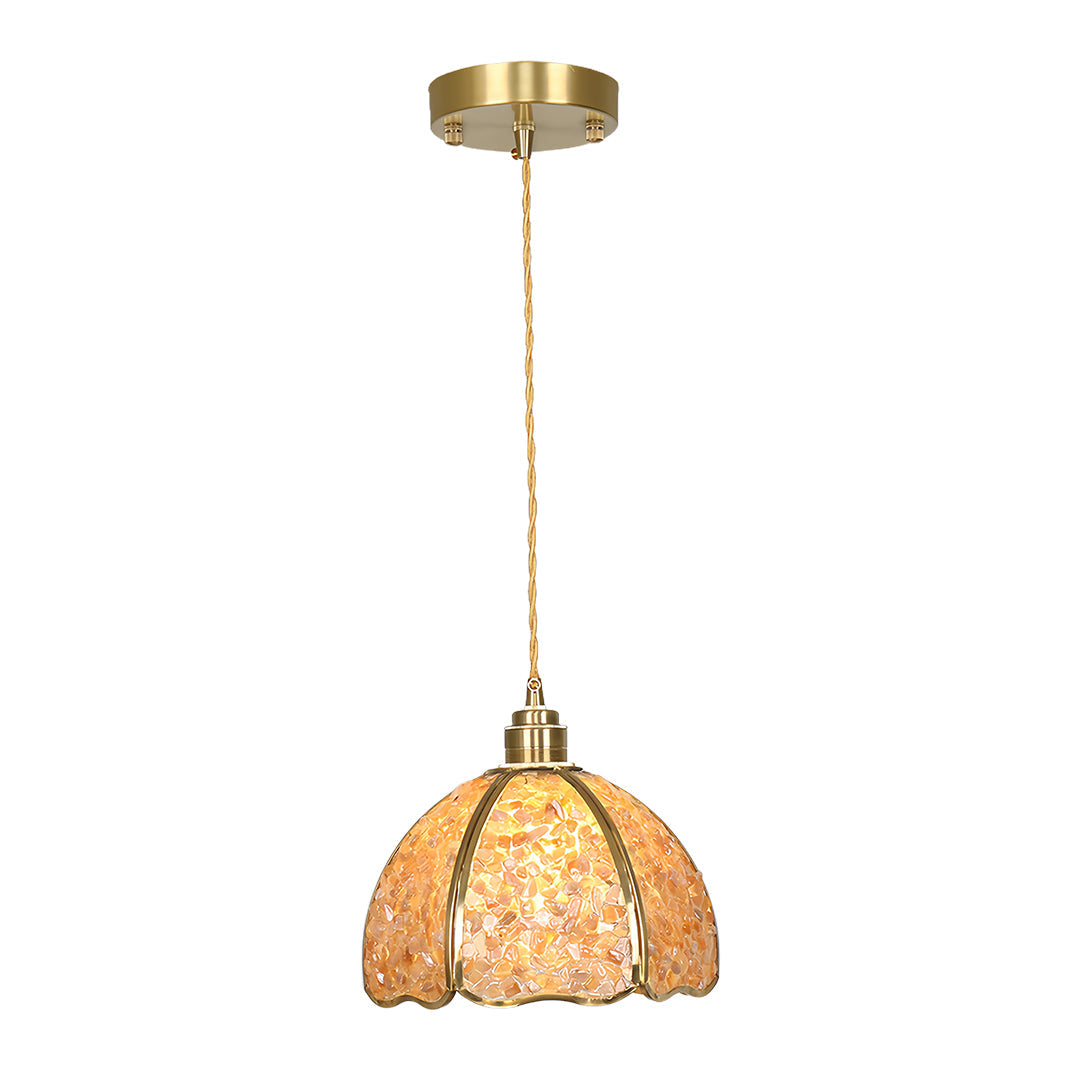 Small Crystal Dome Pendant Light, Dimmable