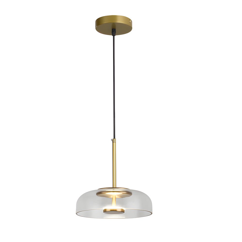 Classic Glass Pendant Light, Cognac or Gray