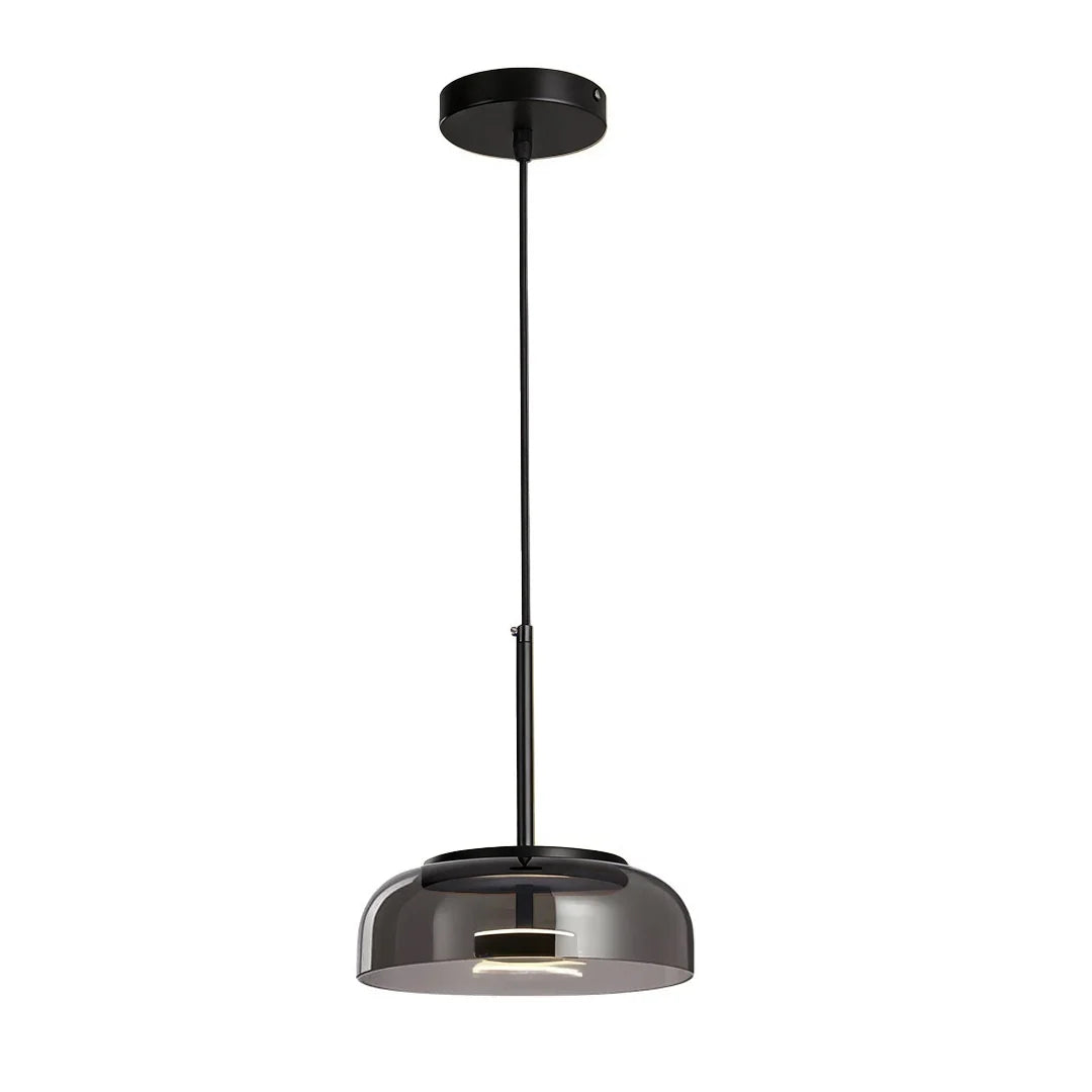 Classic Glass Pendant Light, Cognac or Gray