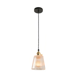 Clear Glass Pendant Light, Brass Minimalist