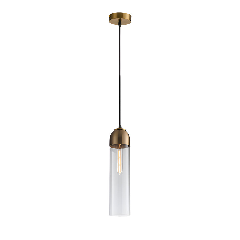 Long Tube Glass Bottle Pendant Light