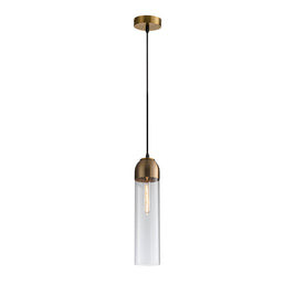 Long Tube Glass Bottle Pendant Light