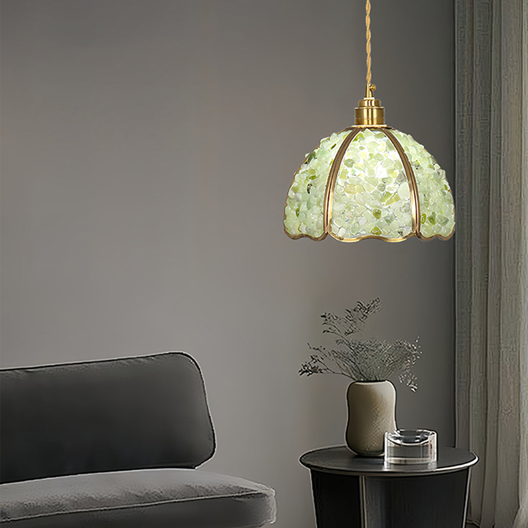Small Crystal Dome Pendant Light, Dimmable