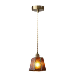 Polygonal Brass & Glass LED Pendant Light