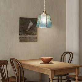 Polygonal Brass & Glass LED Pendant Light