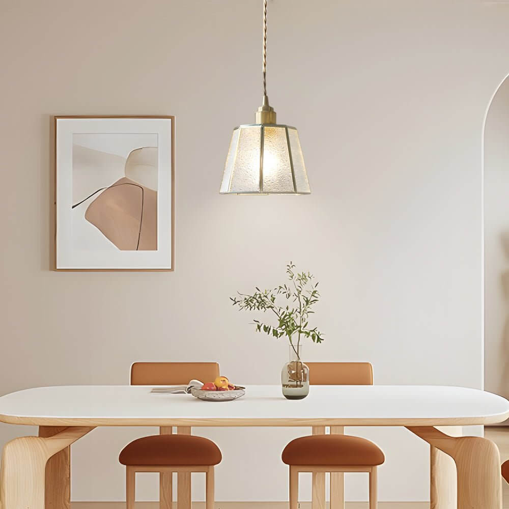 Polygonal Brass & Glass LED Pendant Light